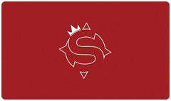 Sanctumonius Logo Playmat - Sanctumonius - Mockup - Red and White
