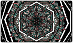 Black Flower Mandala Playmat - Sasha Parrott - Mockup