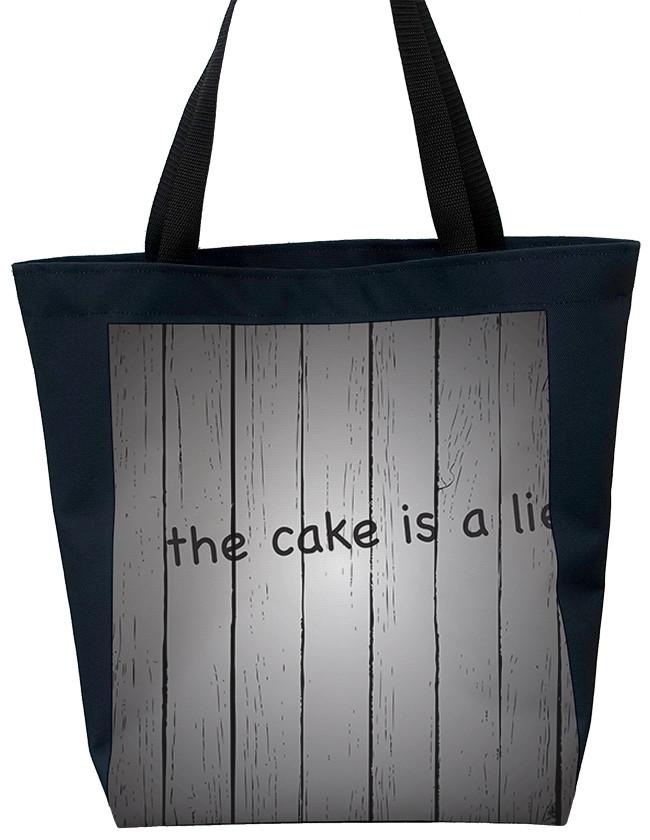 The Cake is a Lie Day Tote - Old Hat Studios - Mockup