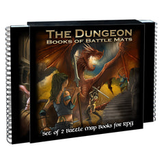 Dungeon Books of Battle Mats - Inked Gaming - Front