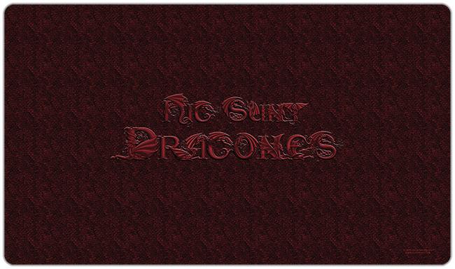 Hic Sunt Playmat - Sue Ellen Brown - Mockup - Red