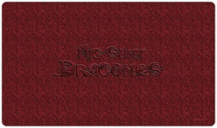 Hic Sunt Playmat - Sue Ellen Brown - Mockup - Red on Red