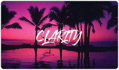 Purple Sunset Beach Playmat - Team Clarity - Mockup