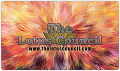 Burst The Lotus Council Logo Playmat - The Lotus Council - Mockup