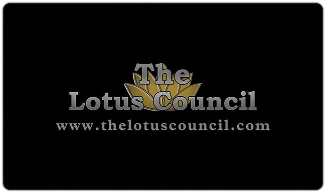 The Lotus Council Black Logo Playmat - The Lotus Council - Mockup