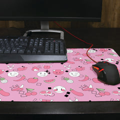 Flirty Emoji Pattern Thin Desk Mat