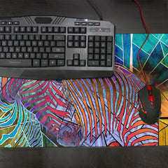 Radiant Zebra Thin Desk Mat
