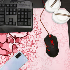 Cherry Blossom Fox Thin Desk Mat