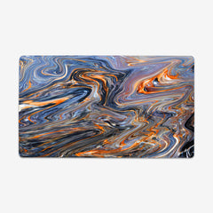 Abstract Marble Playmat - Why Try Designs -  Mockup - Orange