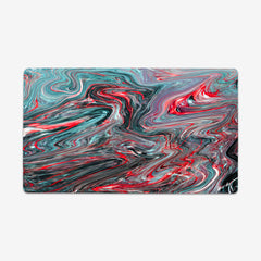 Abstract Marble Playmat - Why Try Designs -  Mockup - Red