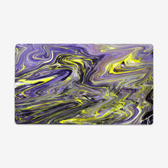 Abstract Marble Playmat - Why Try Designs -  Mockup - Yellow