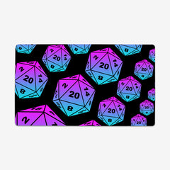 All The Dice Playmat - Why Try Designs - Mockup - Purple