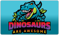 Dinosaurs Are Awesome Playmat - Why Try Designs - Mockup - blue