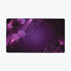 Honeycomb Pattern Playmat - Why Try Designs - Mockup - Purple