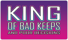 King Of Bad Keeps Playmat - Why Try Designs - Mockup - Purple