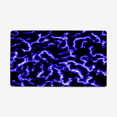 Lightning Pattern Playmat - Why Try Designs - Mockup - Blue