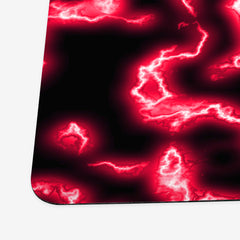 Lightning Pattern Playmat - Why Try Designs - Corner - Red