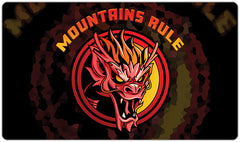 Mountains Rule Playmat - Why Try Designs - Mockup