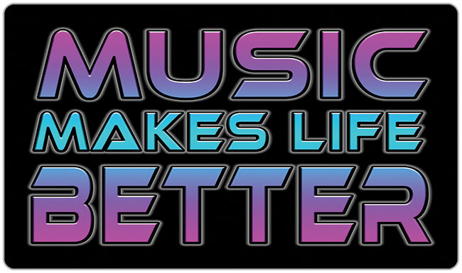 Music Makes Life Better Playmat - Why Try Designs - Mockup