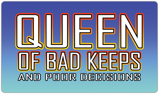 Queen Of Bad Keeps Playmat - Why Try Designs - Mockup - Blue