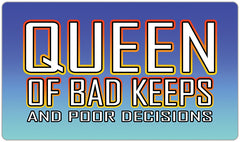 Queen Of Bad Keeps Playmat - Why Try Designs - Mockup - Blue