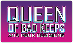 Queen Of Bad Keeps Playmat - Why Try Designs - Mockup - Purple