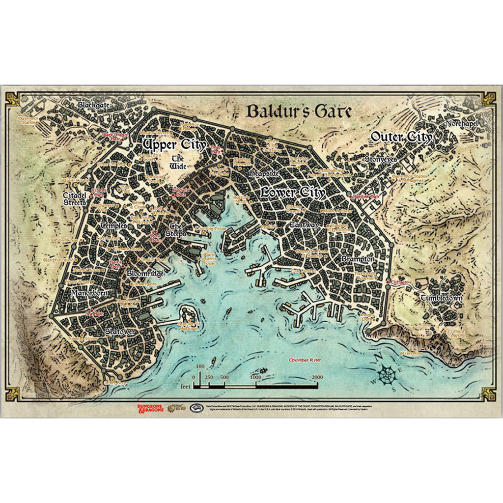 Dungeons & Dragons: Map Sets (5th Edition) - Wizards of the Coast - BaldursGate